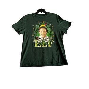 ELF MEN’S BUDDY DISCOVER YOUR INNER ELF T-SHIRT CHRISTMAS MOVIE SZ L